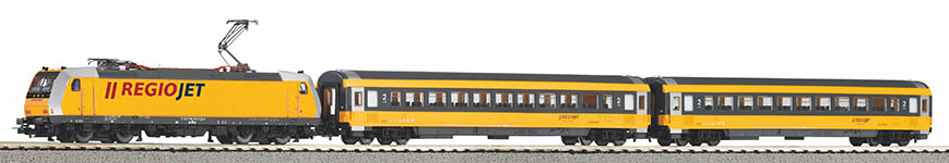 PIKO 59019 - H0 - Digital-Startset BR 386 mit 2 Personenwagen, Regiojet, Ep. VI